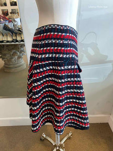 OSCAR DE LA RENTA Tweed Stripe Skirt | 12 - Labels Luxury