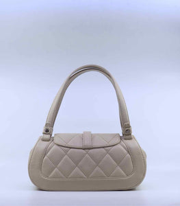 CHANEL Ivory Leather Handbag
