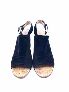 GIANVITO ROSSI Size 7 Black Suede Sandals