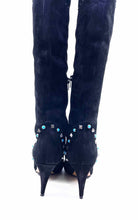 Load image into Gallery viewer, VALENTINO Size 9.5 Black Suede Thigh High Boot
