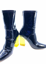 Load image into Gallery viewer, CHRISTIAN DIOR Size 8.5 Black Patent Leather Ankle Boot
