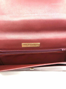 CARTIER Maroon Solid Clutch - Labels Luxury