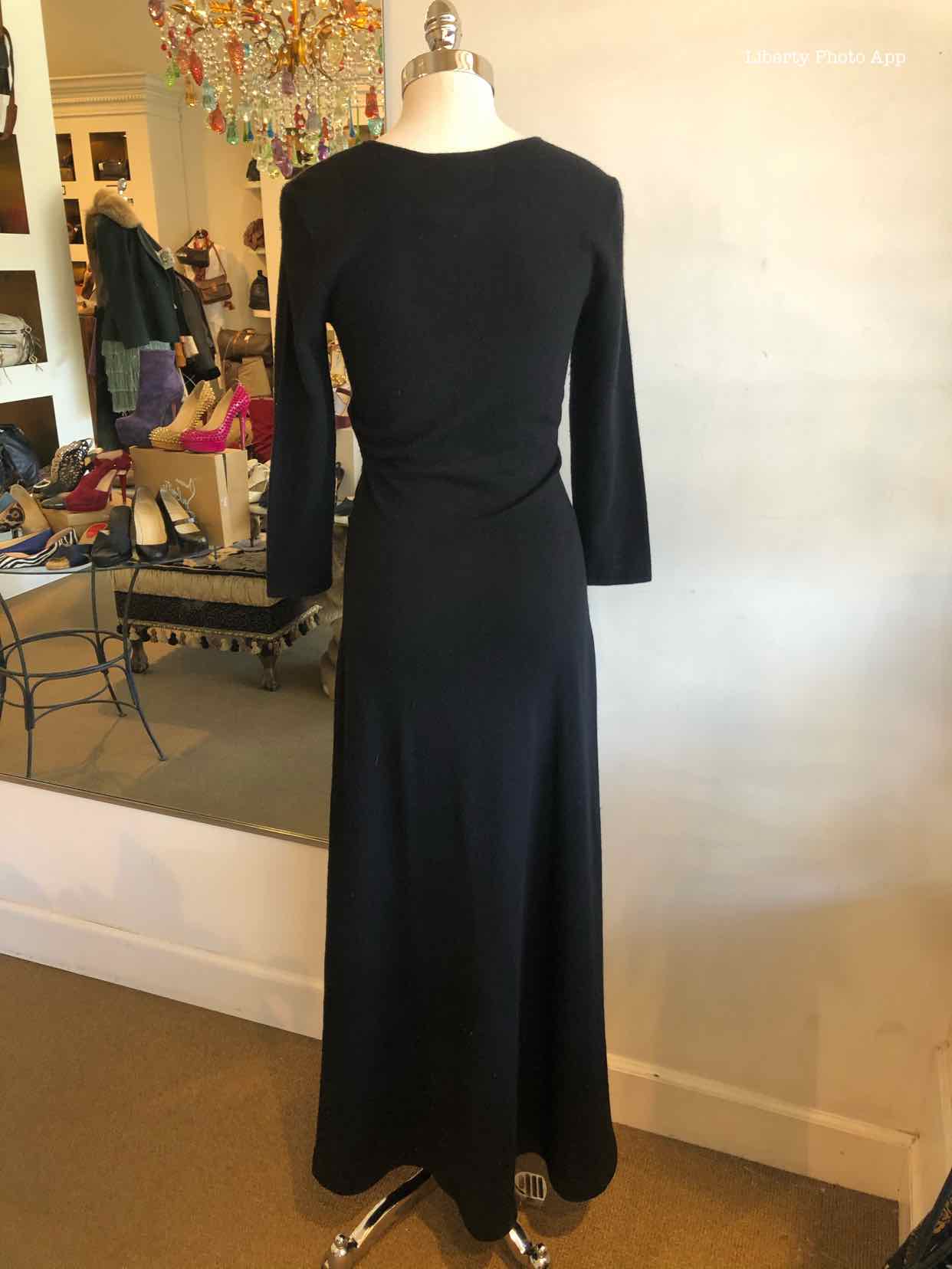 RALPH LAUREN Size M Black Cashmere Solid Dress Labels Luxury RALPH LAUREN Size M Black Cashmere Solid Dress Labels Luxury