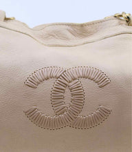 Load image into Gallery viewer, CHANEL Cream Leather Leather Woven Handbag
