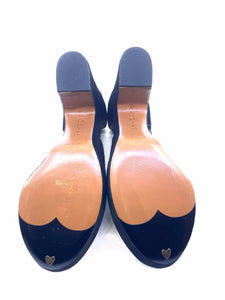 ROCHAS Size 10.5 Black Suede Sandals