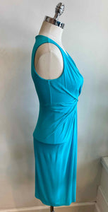 MICHAEL KORS Size 6 Aqua Solid Dress