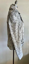 Load image into Gallery viewer, BALMAIN Size L WHITE &amp; BLACK Leather Crackled Dress
