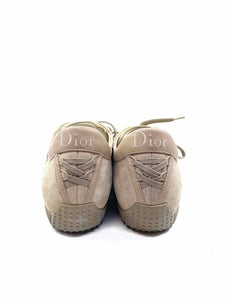 CHRISTIAN DIOR Size 10.5 Beige Suede Leather Solid Sneakers