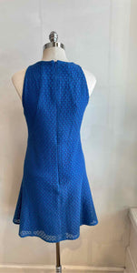 AKRIS Size 6 Blue Lace Dress