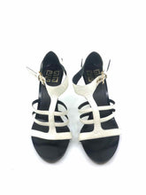 Load image into Gallery viewer, GIVENCHY Size 6 Black &amp; White Patent Leather Solid Wedge
