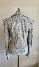 Load image into Gallery viewer, BALMAIN Size L WHITE &amp; BLACK Leather Crackled Dress
