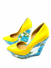 Load image into Gallery viewer, TAYLOR SAYS Yellow Floral Wedge | 9 - Labels Luxury
