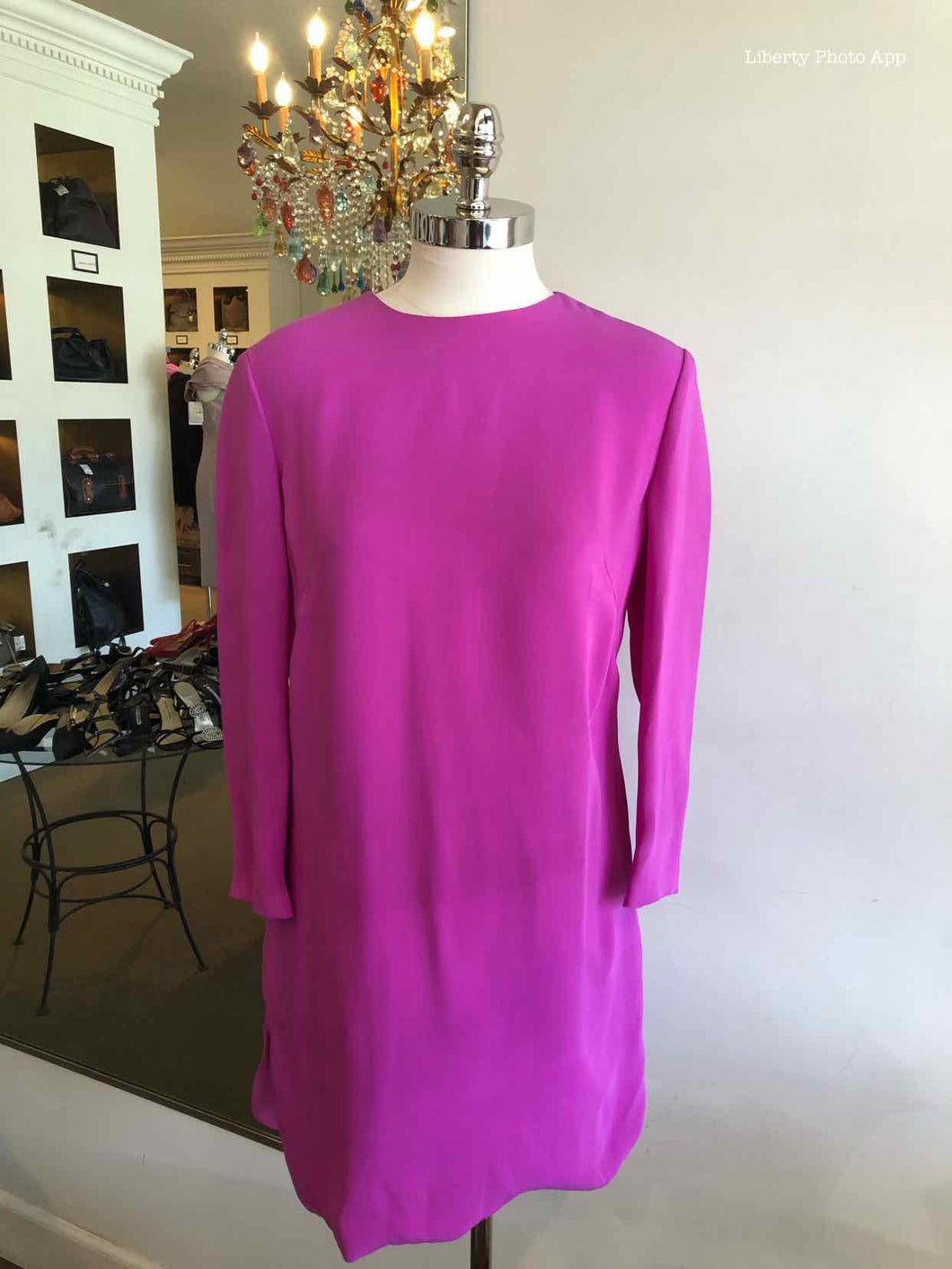 RALPH LAUREN Bright Purple Solid Dress | 4