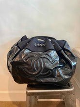 Load image into Gallery viewer, CHANEL Black Vinyl Handbag
