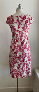 CAROLINA HERRERA Size 4 Cream & pink Dress