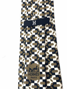 HERMES Neutral Geometric Tie