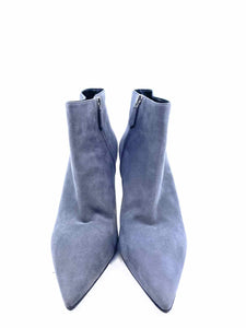 PRADA Size 10.5 Grey Suede Solid Ankle Boot