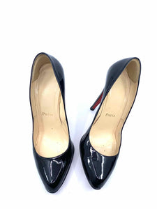 CHRISTIAN LOUBOUTIN Black Patent Leather Pumps | 8.5